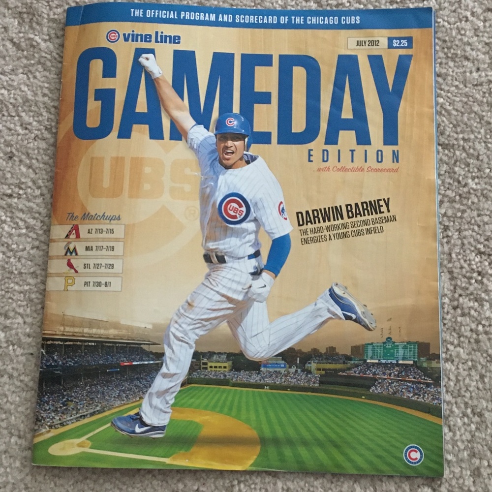 Collectible: Chicago Cubs Vine Line Scorecard Program July 2012